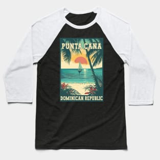 Punta Cana Dominican Republic Tropical Paradise Travel Art Baseball T-Shirt